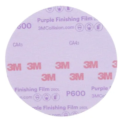 Disco Abrasivo de Película de Acabado Púrpura Hookit™ 3M™ 260L, 30671, 6 in, P600