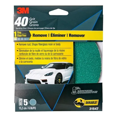 3M™ Green Corps™ Disco de Lija con Adhesivo Stikit™, 31547, 6 in, Grano 40