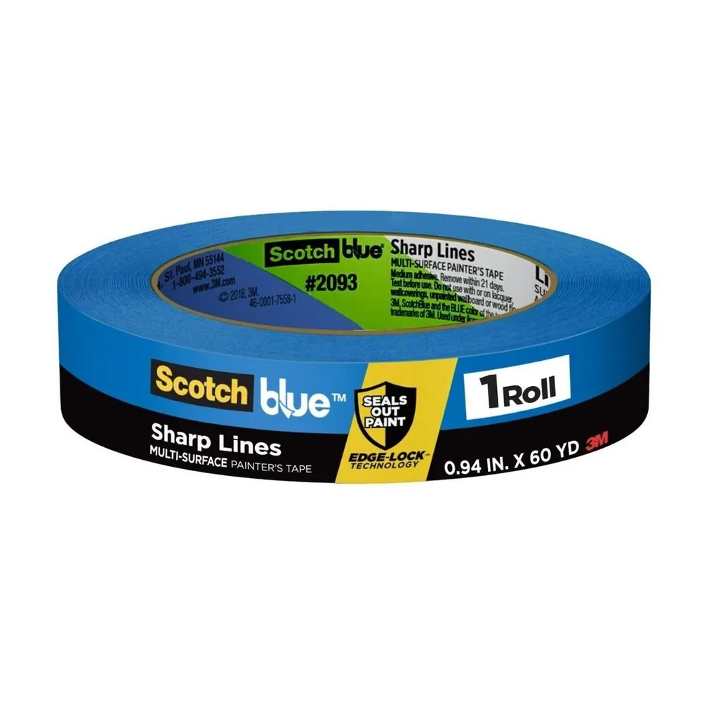 Cinta de Enmascarar ScotchBlue™ Sharp Lines 2093-24EC, 0.94 in x 60 yd (24mm x 54,8m)