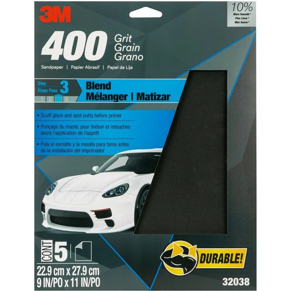 3M™ Lija Wetordry™, 32038, Grano 400, 9 in x 11 in