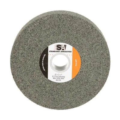 Standard Abrasives™ Deburring Wheel 853193, 6 in x 1 in x 1 in 8S FIN