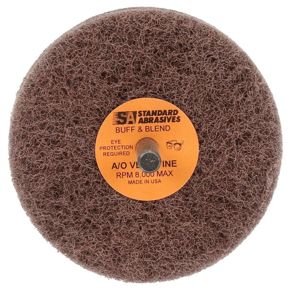 Rueda Buff and Blend GP Standard Abrasives™ 880516, 3 in x 3 Ply x 1/4 in A VFN