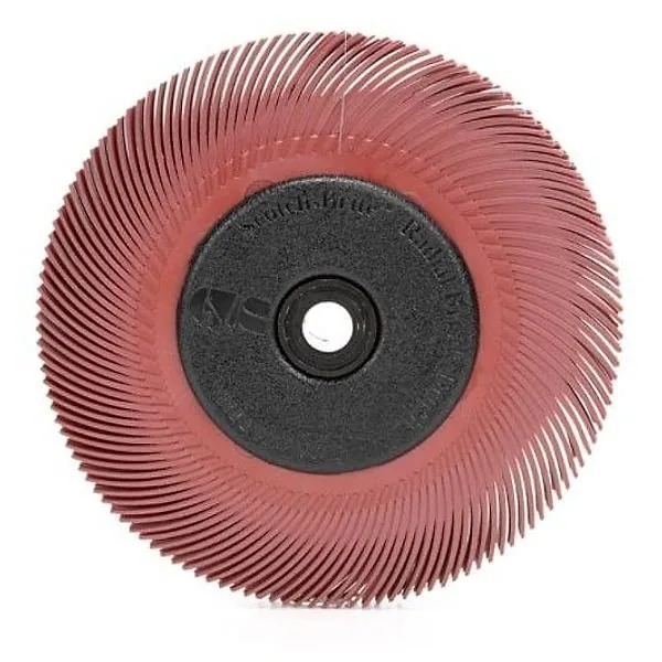 Cepillo Scotch-Brite™ de Cerdas Radiales, 6 in x 7/16 in x 1 in 220 con Adaptador