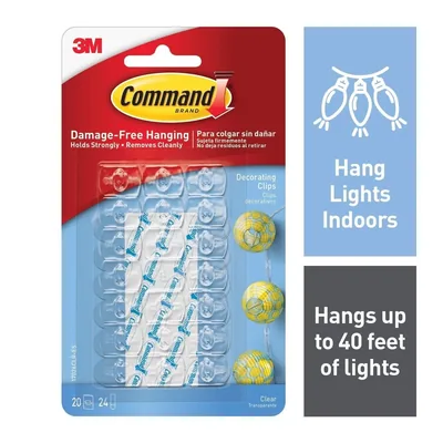 Command™ Clear Decorating Clips 17026CLR-ES