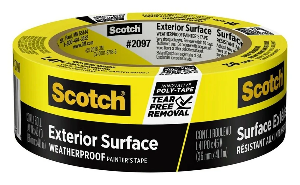Cinta Scotch® para Pintor de Superficie Exterior 2097-36EC-XS, 1.41 in x 45 yd (36 mm x 41,1 m)