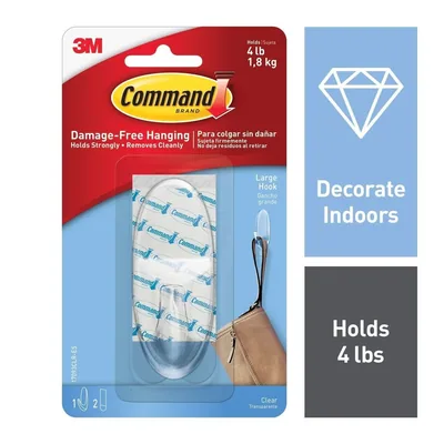 Command™ Large Clear Hook 17093CLR-ES