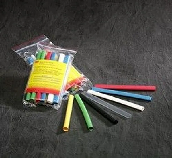 Paquete Surtido de Tubo Termocontráctil 3M™ FP-301-3/16-Colores Surtidos, Pcs de 6 in, 3 de cada uno de 7 colores