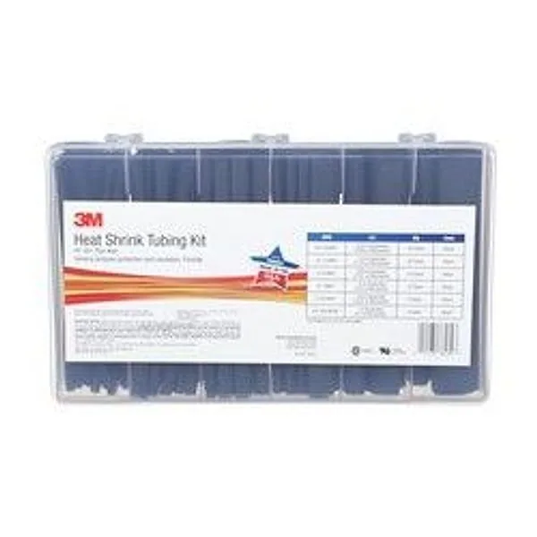 Kit Surtido de Tubo Termocontráctil 3M™ Negro FP-301, Tamaños de 3/16 a 1 in