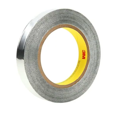 3M™ Cinta de Papel de Aluminio 425 LT80, Plateado, 1 in x 60 yd, 4.6 mil