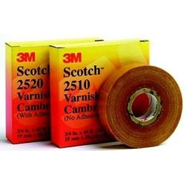 Scotch® Cinta de Cambric Barnizado 2510, 3/4 in x 60 ft, Amarillo