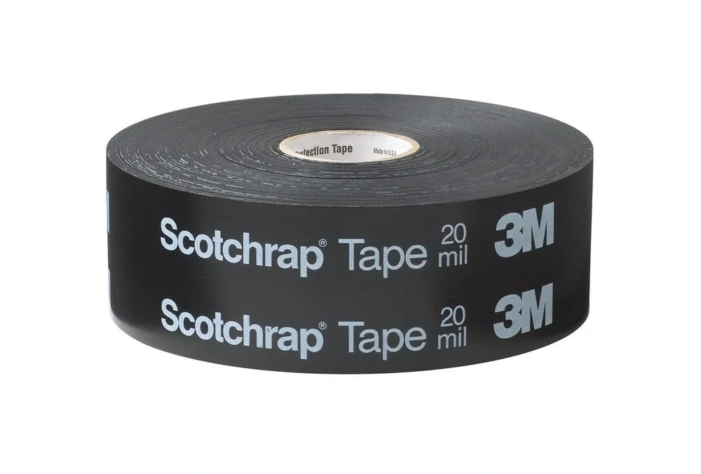 3M™ Scotchrap™ Cinta de Protección Contra la Corrosión de Vinil 51, 4 in x 100 ft, Impresa, Negro