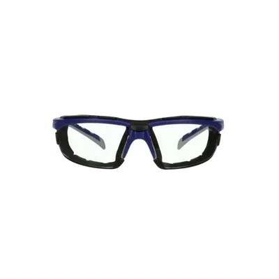3M™ Solus™ Serie 2000, S2001SGAF-BGR-F, Varillas Gris/Azul-Verde, Revestimiento Scotchgard™ AF, Lente Transparente AF-AS, Sello de Espuma