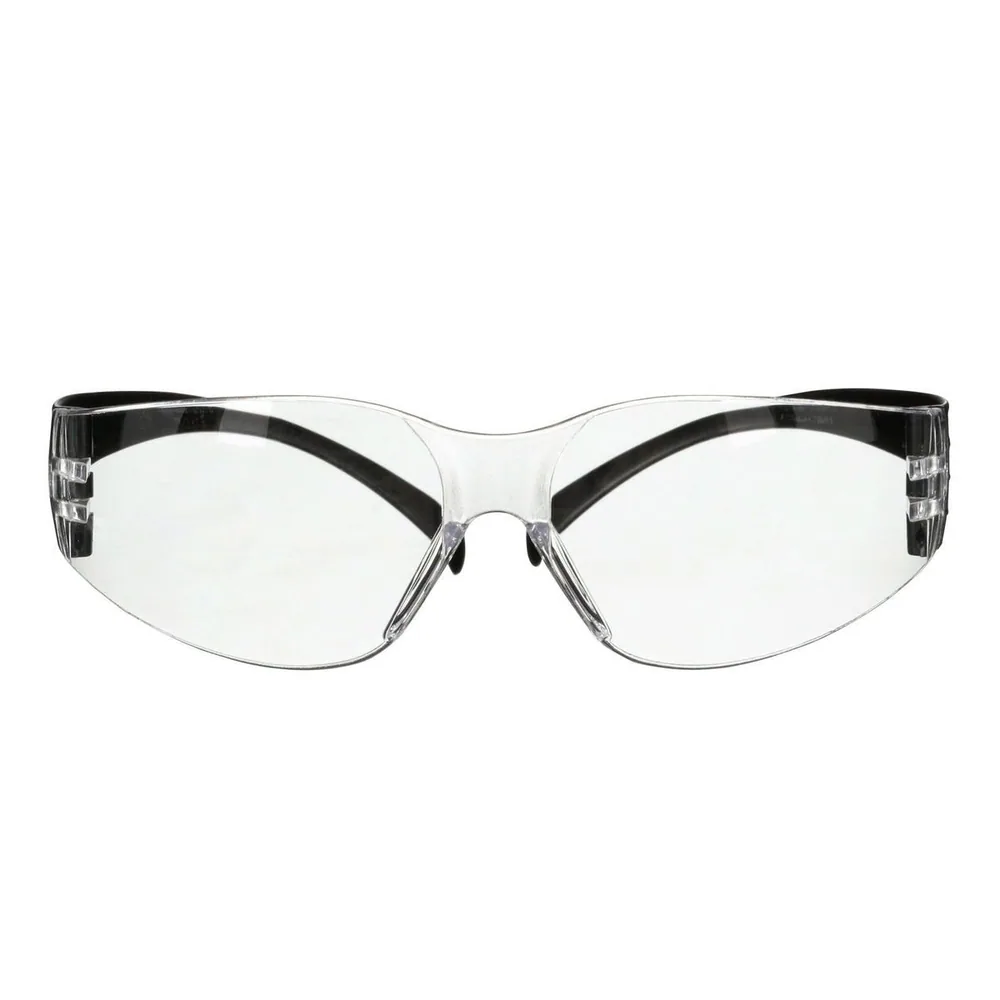 Lentes de Seguridad 3M™ SecureFit™ Serie 100 SF101AF-BLK, Varillas Negras, Lente Transparente Anti-Empañante/Anti-Arañazo