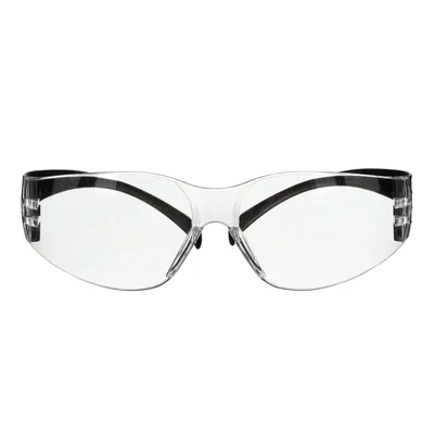 Lentes de Seguridad 3M™ SecureFit™ Serie 100 SF101AF-BLK, Varillas Negras, Lente Transparente Anti-Empañante/Anti-Arañazo
