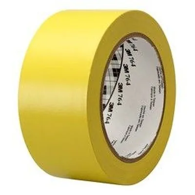 3M™ Cinta de Vinil Uso General 764, Amarillo, 1 in x 36 yd, 5 mil