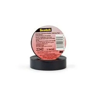 3M™ Linerless Electrical Rubber Tape 2242, 2 in x 15 ft, 1 in core, Black