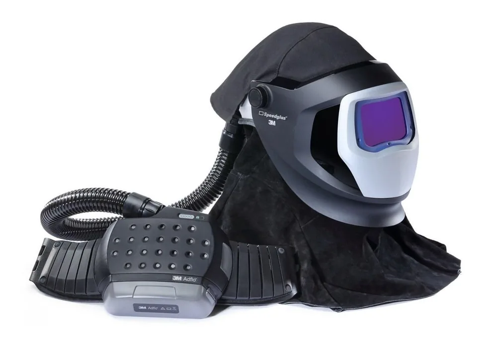 3M™ Kit de casco Adflo™ PAPR y Versaflo™ serie M con escudo de soldadura Speedglas™ 38-1101-30iSW, batería LiIon, 9100XXi