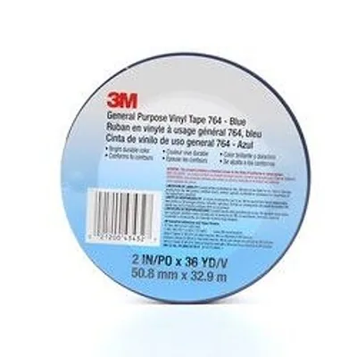 3M™ Cinta de Vinil Uso General 764, Azul, 2 in x 36 yd, 5 mil