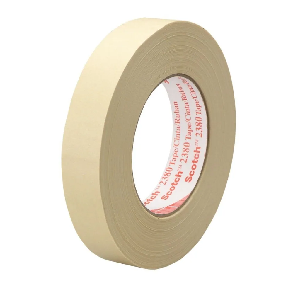 Cinta Masking de Desempeño 3M™ 2380, Beige, 12 mm x 55 m, 7.2 mil, Núcleo de Plástico