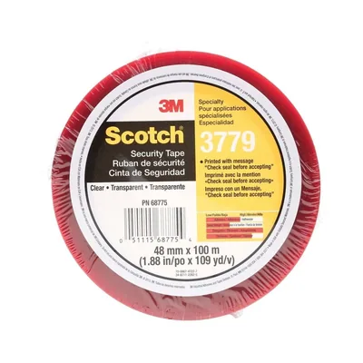 Scotch® Security Message Box Sealing Tape 3779, Clear, 48 mm x 100 m