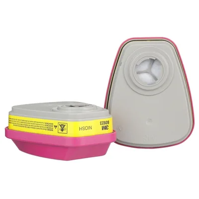 3M™ Cartucho/Filtro de Vapor Orgánico/Gas Ácido 60923, P100