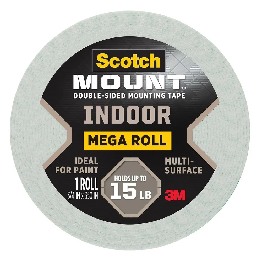 Cinta de Montaje Doble Cara Scotch-Mount™ Interior Mega Roll 110H-LONG-DC, 3/4 in x 350 in (1,9 cm x 8,89 m)