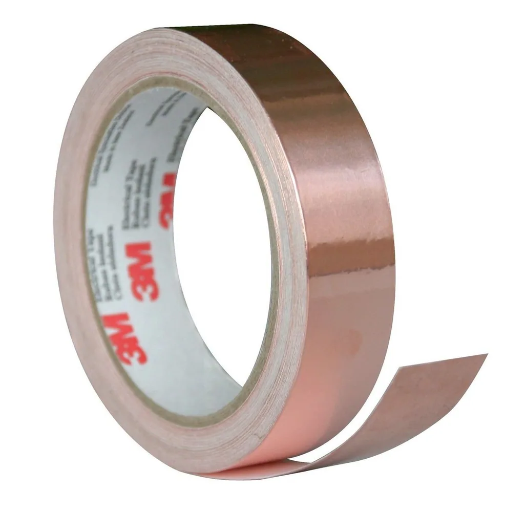 3M™ 1181 Cinta de blindaje EMI de cobre, 1 1/2 in x 18 yd, núcleo de papel de 3 in, mini-caja