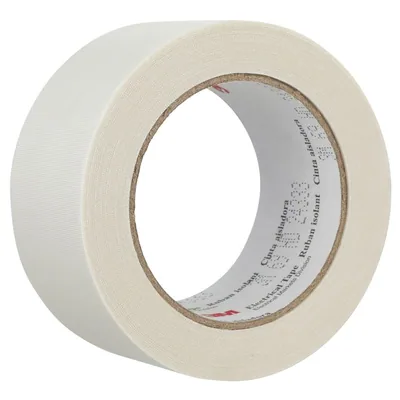 3M™ Cinta Eléctrica de Tela de Vidrio 69, 1 1/2 in x 66 ft, A Granel, Núcleo de Papel de 3 in