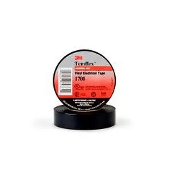 Cinta de Aislar de Vinil 3M™ Temflex™ 1700, 3/4 pulgadas x 36 yd, Núcleo de 1-1/2 pulgadas, Negro