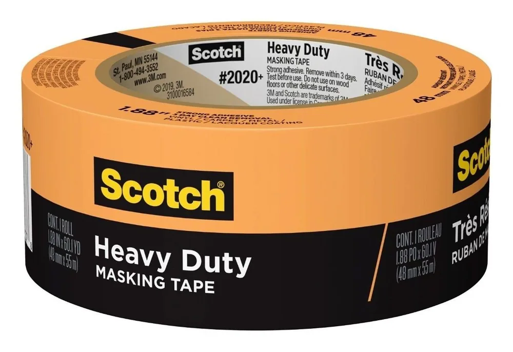 Cinta Scotch® Masking Resistente 2020+-48TP, 1.88 in x 60.1 yd (48 mm x 55 m)