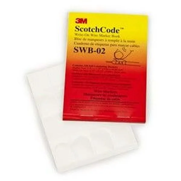 3M™ ScotchCode™ Write-On Wire Marker Book SWB-02, 0.75 in x 1.75 in