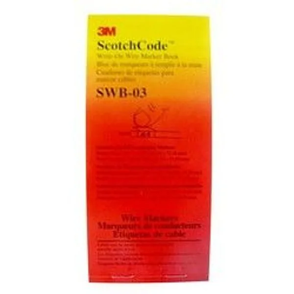 Libreta de Cinta Marcadora de Cable Escribible 3M™ ScotchCode™ SWB-03, 1 in x 2.85 in
