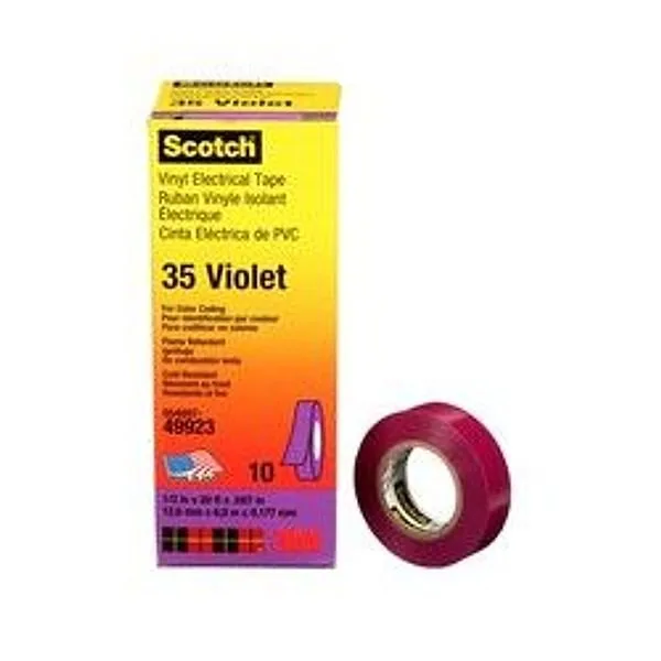 Scotch® Cinta de Aislar de Vinil Codificación por Color 35, 1/2 in x 20 ft, Violeta