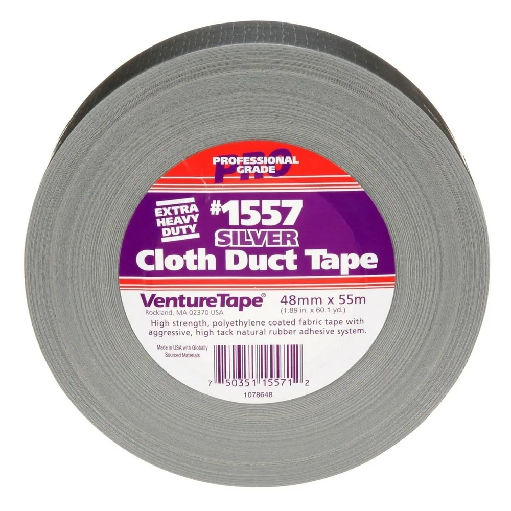 Cinta de Ducto de Tela Extrema Venture Tape™ 3M™ 1557, Plateada, 48 mm x 55 m (1.88 in x 60.1 yd)