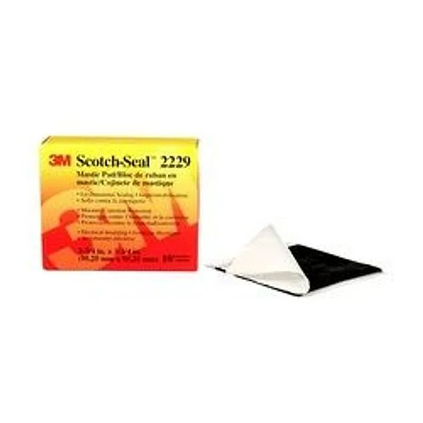 3M™ Scotch-Seal™ Cinta de Mástique 2229, 3-3/4 in x 3-3/4 in, Negro