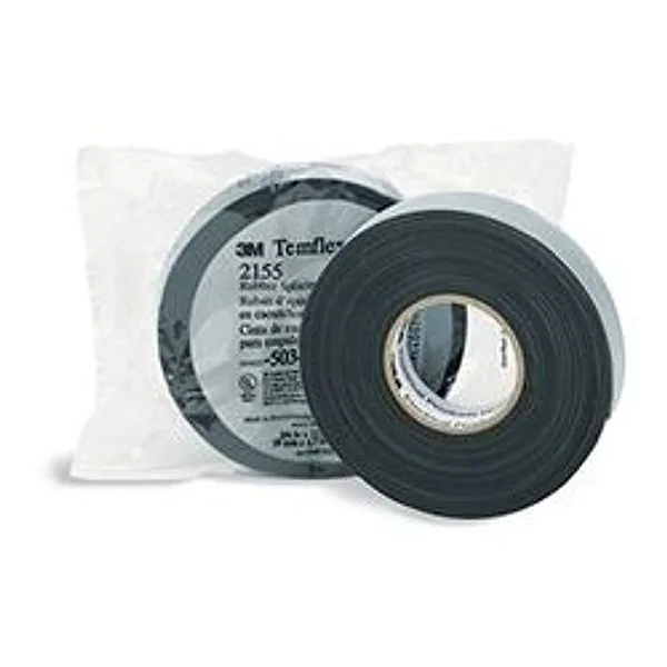 Cinta de Hule para Empalmes 3M™ Temflex™ 2155, 1-1/2 pulgadas x 22 ft, Negro