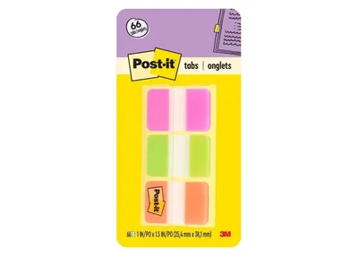 Post-it® Durable Tabs 686-PGO, 1 in. x 1.5 in
