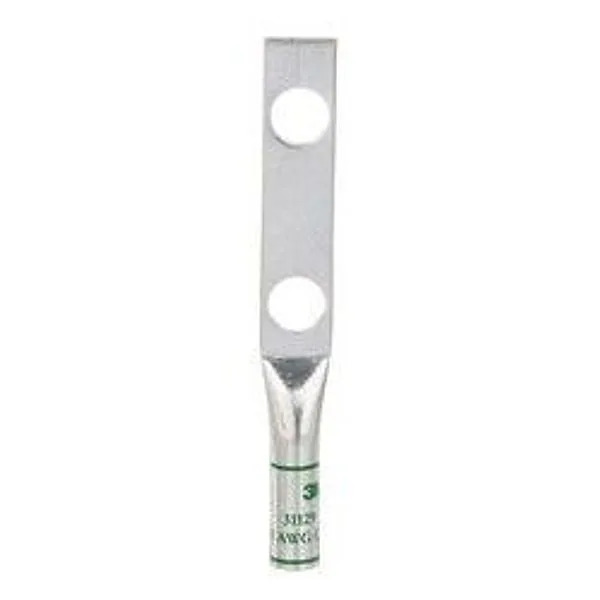 3M™ Scotchlok™ Zapata de Barril Largo de Cobre, Dos Agujeros, 31129, hasta 35 kV, 1 AWG, Verde