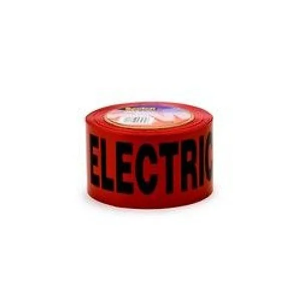 Scotch® Buried Barricade Tape 302, CAUTION BURIED ELECTRIC LINE, 3 in x 1000 ft, Red