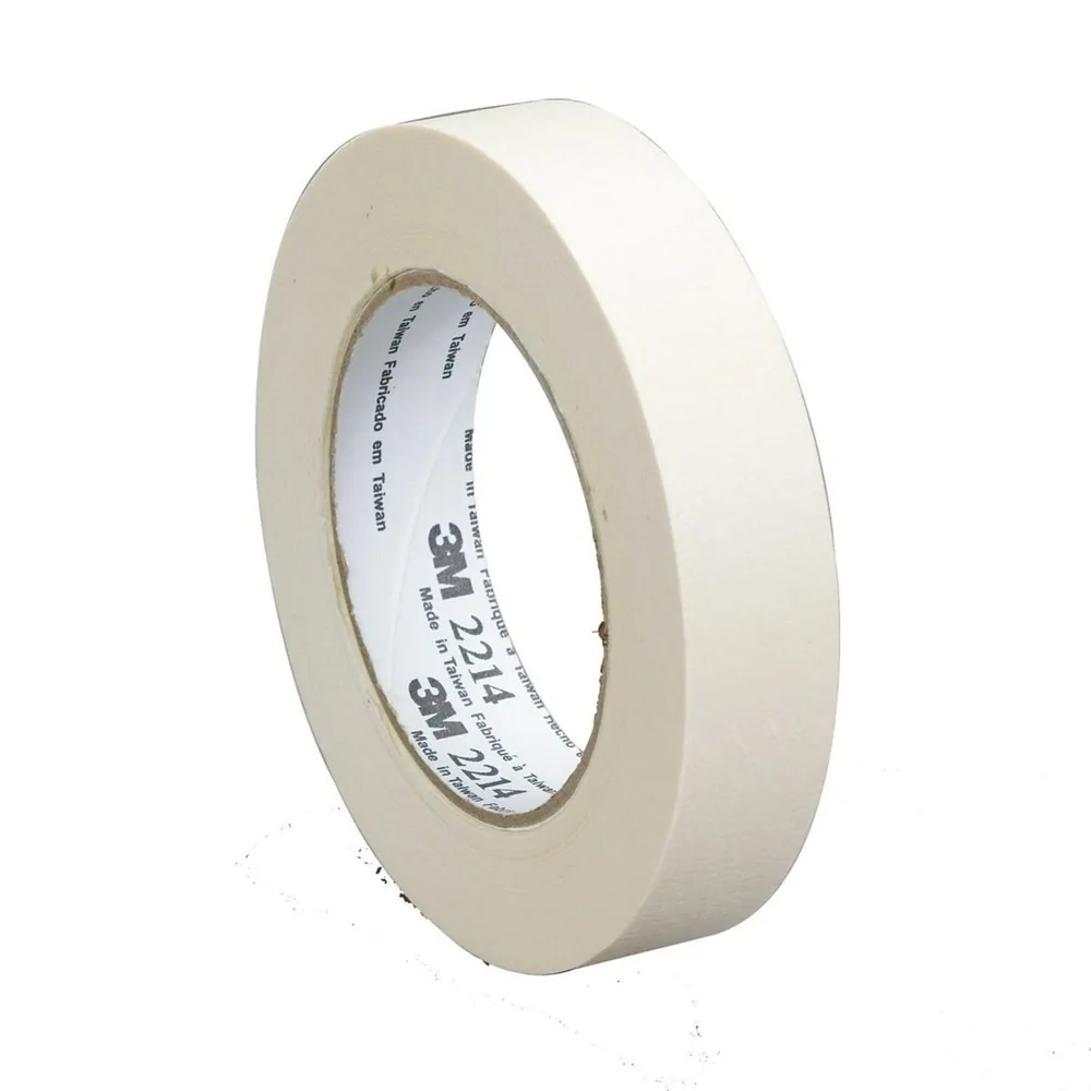 3M™ Paper Masking Tape 2214, Tan, 24 mm x 50 m, 5.4 mil