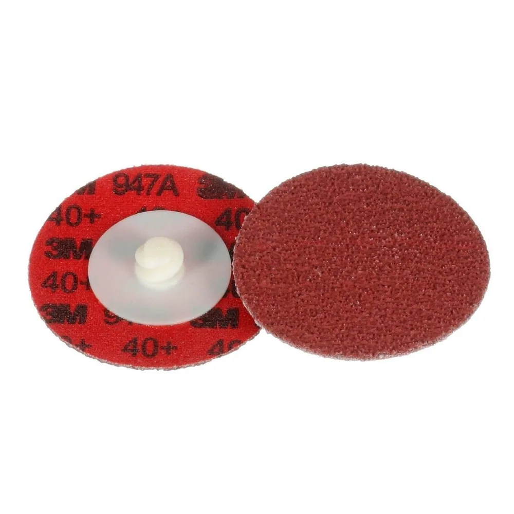 Disco Roloc™ de borde duradero 3M™ Cubitron™ II, 947A, 40+, Peso X, TR, Granate, 2 in, Dado R200P