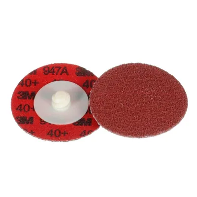 3M™ Cubitron™ II Roloc™ Durable Edge Disc 947A, 40+, X-weight, TR, Maroon, 2 in, Die R200P