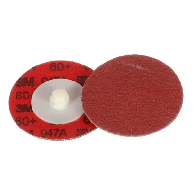 3M™ Cubitron™ II Roloc™ Durable Edge Disc 947A, 60+, X-weight, TR, Maroon, 2 in, Die R200P