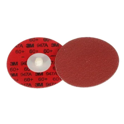 3M™ Cubitron™ II Roloc™ Durable Edge Disc 947A, 60+, X-weight, TR, Maroon, 3 in, Die R300V