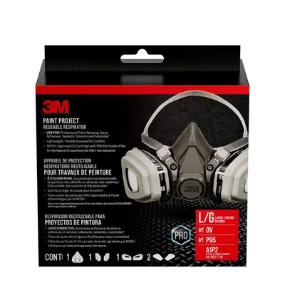 Respirador de Proyecto de Pintura OV/P95 de Desempeño 3M™ 6311P1-DC, Tamaño Grande