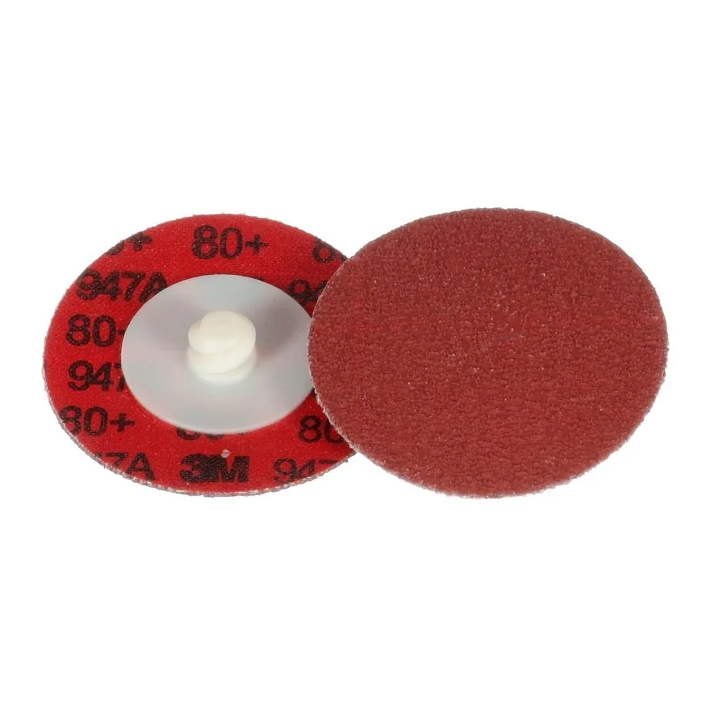 Disco Roloc™ de borde duradero 3M™ Cubitron™ II, 947A, 80+, Peso X, TR, Granate, 2 in, Dado R200P