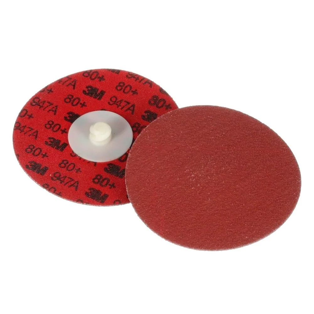 Disco Roloc™ de borde duradero 3M™ Cubitron™ II, 947A, 80+, Peso X, TR, Granate, 4 in, Dado R400BB