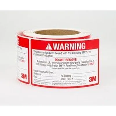 3M™ Firestop Identification Label, 3 in x 5 in