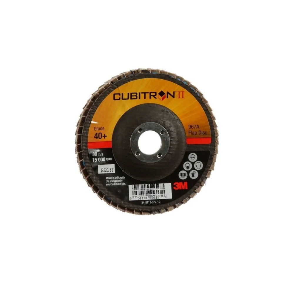 Disco de láminas 3M™ Cubitron™ II, 967A, 40+, T29, 4 in x 5/8 in