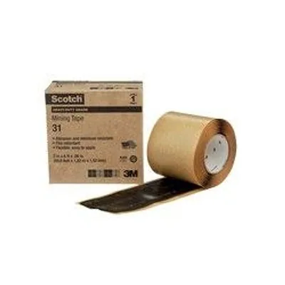 Scotch® Heavy-Duty Mining Tape 31, 2 in x 6 ft, Black